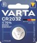 Preview: CR2032 VARTA Lithium Knopfzelle 20 x 3,2 mm / 3 Volt