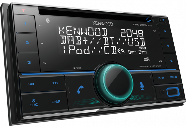 DPX-7200DAB 2-DIN MP3-Tuner mit BT und DAB
