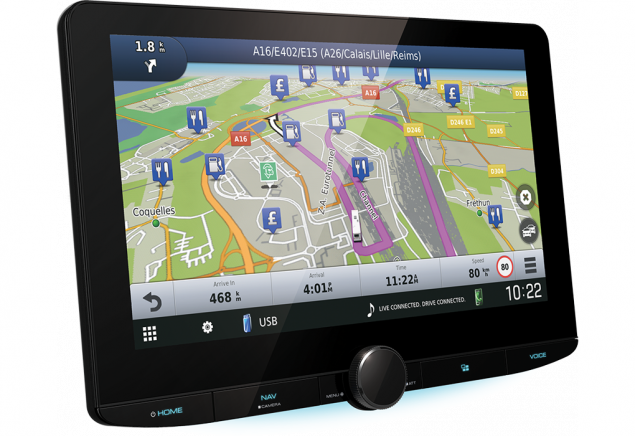 Kenwood DNR992RVS Navitainer mit Garmin Kartendaten für Wohnmobil, PKW und LKW mit 10,1 Zoll HD-Display, Digitalradio DAB+ & Smartphone-Anbindung