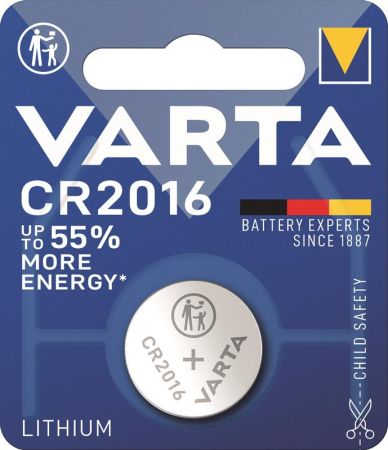 CR2016 VARTA Lithium Knopfzelle 20 x 1,6 mm / 3 Volt