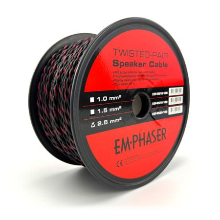 EMPHASER ESP-RS25-100 - cable 2.5mm2 twisted black-red 100 meters