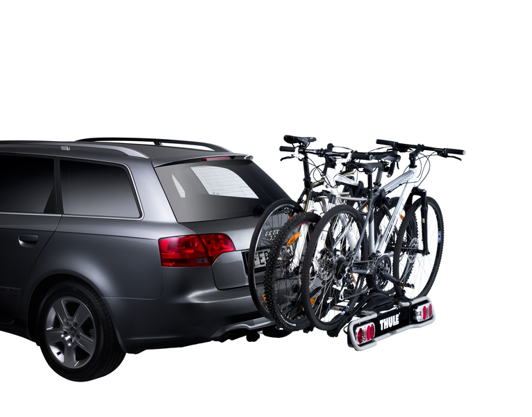 Thule EuroRide 3-Bike Anhängerkupplungs-Fahrradträger 13-polig schwarz/ aluminium 