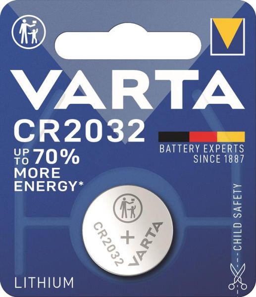 CR2032 VARTA Lithium Knopfzelle 20 x 3,2 mm / 3 Volt